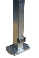 Pfosten Bodenplatte vz 60x40x1100 oZ 4 Kl.halter o.1 Flacheisen+je4 Schrauben