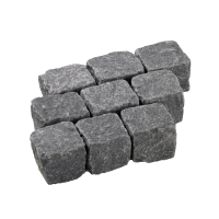 Granit Kleinpfl. 8/10cm anthrazit lose Böhmischer Granit gespalten