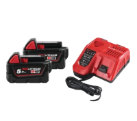 Milwaukee Akku Pack M18 5Ah 2x M18 5Ah Akku & M12-M18 Ladegerät